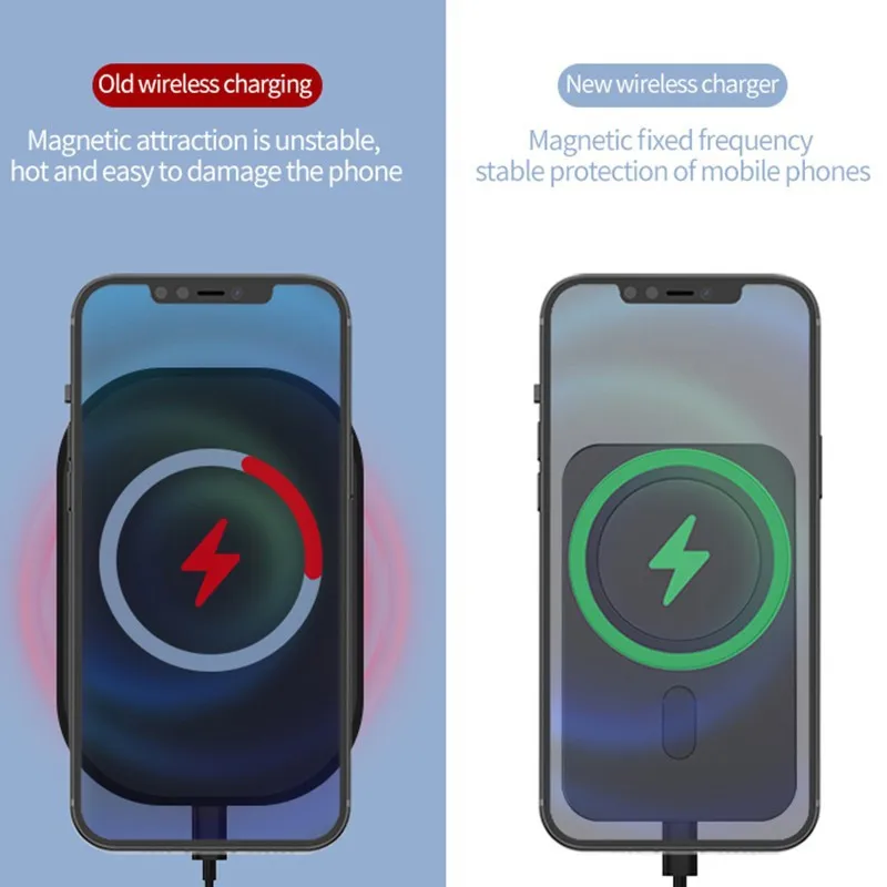 Magnetic Car Wireless Charger For Macsafe for iPhone 12 13 14 15 Pro Max Mini Air Vent Car Phone Holder Stand Fast Car Charging