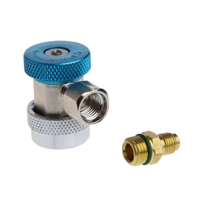 2 stuks auto freon  r134a h/l snelkoppeling adapters airconditioning koelmiddel verstelbare airco spruitstukmeter