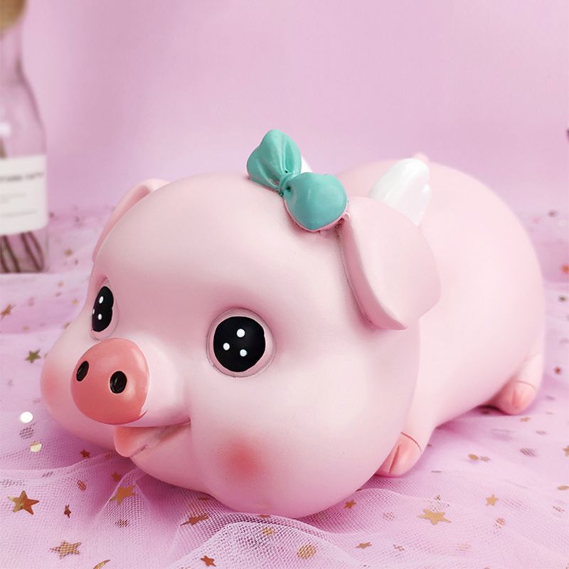 Pink gris mønt sparegris børnehave husindretning ikke let at blive brudt unik for piger og drenge