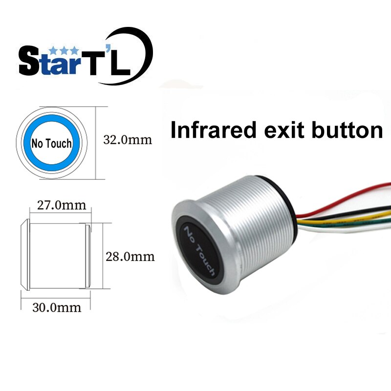 Surface Install Waterproof IP68 Outdoor No Touch Door Access control Infrared Exit Button