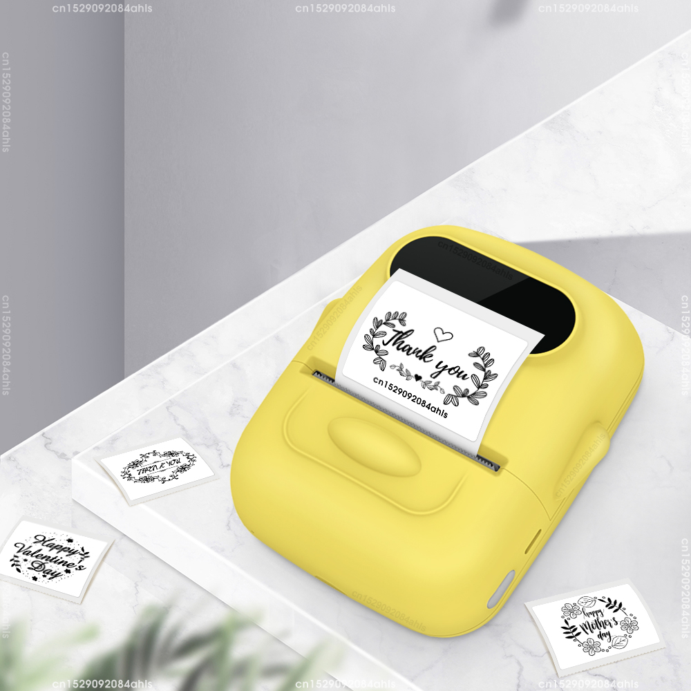 Inkless Adheisve Sticker Labeling Machine P50 Thermal Printer Bluetooth Portable Label Maker Similar as M220 M110 E210 Labeller: black