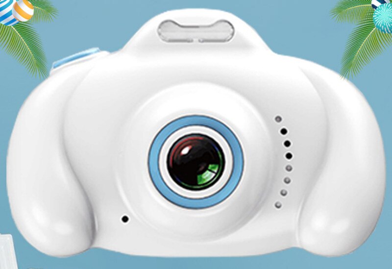 Minicamera kinderspeelgoed  hd 1600w pixels digitale camera projectie video dubbele camera's grappige babyjongens meisjes kinderen: Wit zonder kaart