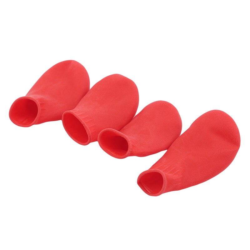 1Set Waterdichte Hond Schoenen Blauw/Rood/Oranje Rubber Regen Laarzen Schoenen Voor Kleine Honden Kat S/M/L