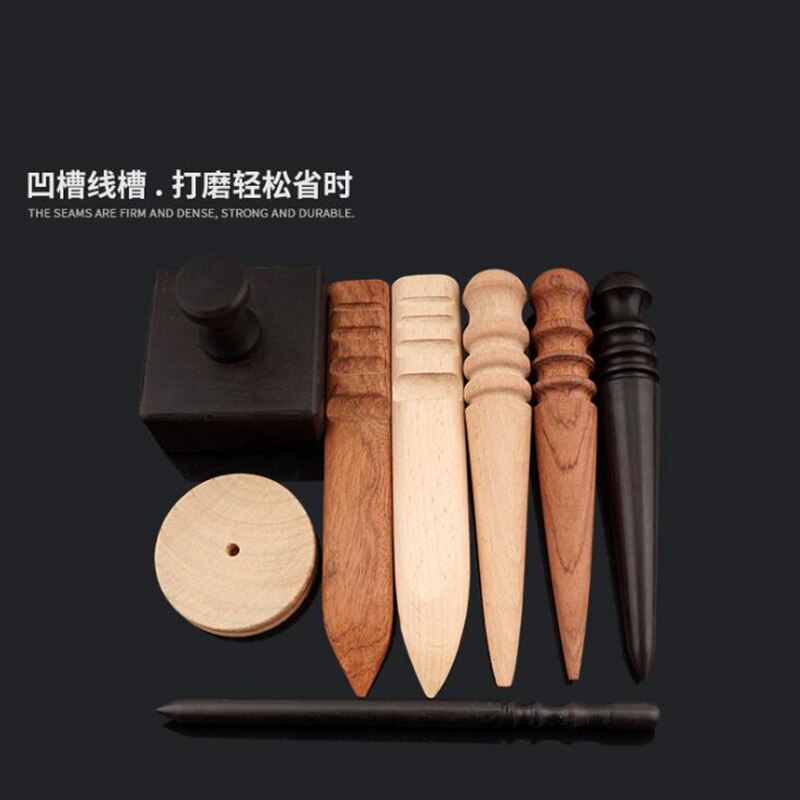 Outil de bricolage en cuir, bricolage en bois, bord de brunissage en bois massif pour bord poli, outil de travail artisanal en cuir, 1 pièce