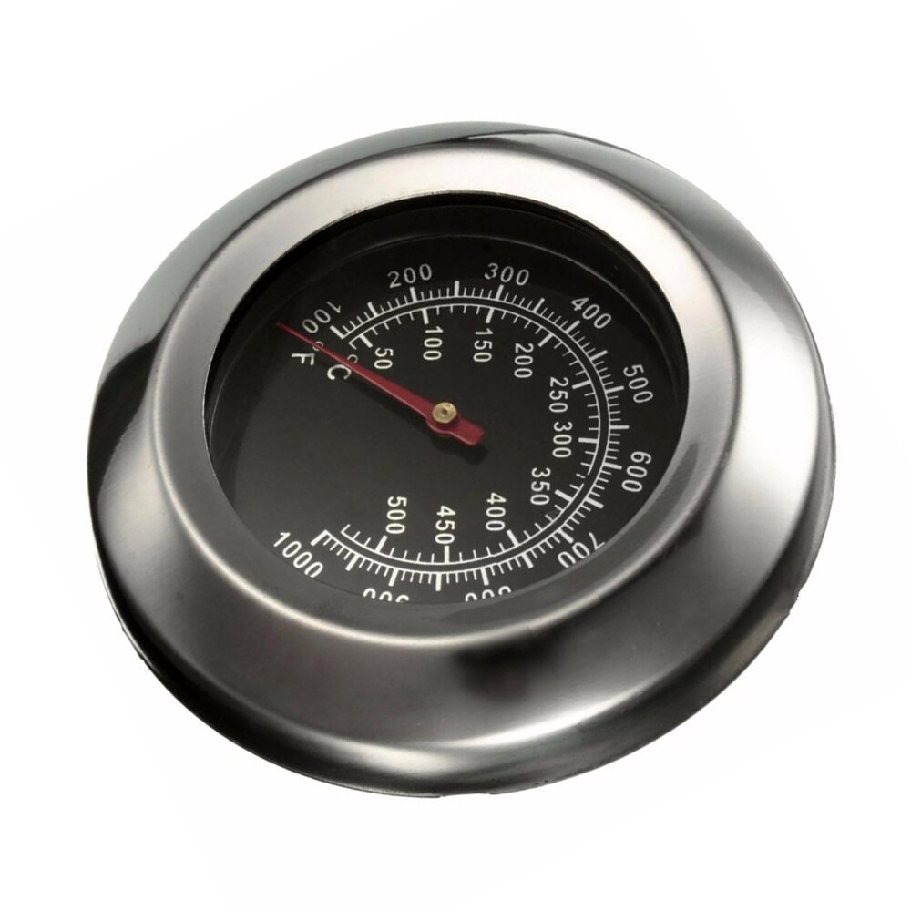 Professionele RVS Ovengrillthermometer – 52,7 Mm Wijzerplaat, Dubbelschalig, Explosiebestendig Glas, Geschikt Voor Houtskool- En Gasgrills