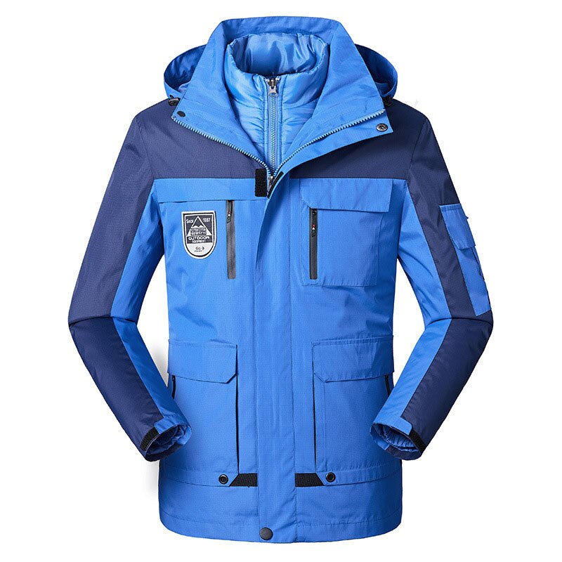 Winter Ski Jassen Mannen Outdoor Thermische Waterdicht Winddicht Snowboard Jassen Camping Trekking Wandelen Jas Sneeuw Skiën Jas: Blauw / L