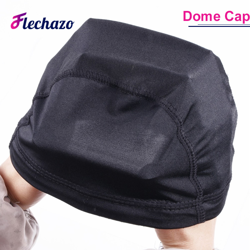 Cuffia per parrucca a cupola durevole da 5 pezzi Cuffia per parrucca in rete traspirante per realizzare parrucche Cuffia per tessitura nera Retine per capelli elastiche Cuffia per parrucca per donna SML