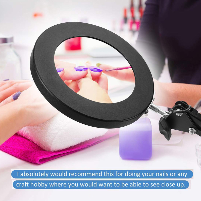 10X Echt Glazen Vergrootglas Tafellamp en Clip-On LED Verlichte Vergrootglas voor Soldeerbout Reparatie Lezen Ambachten Close-Up werk