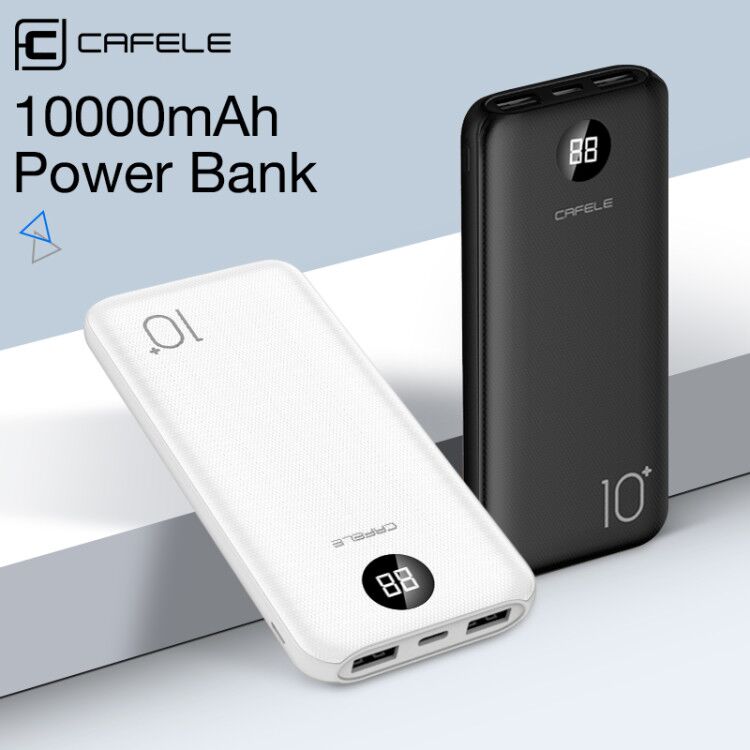 Cafele 10000mAh Power Bank For Xiaomi External Battery Portable Charging Charger 10000 mah Powerbank Poverbank Dual USB Ports