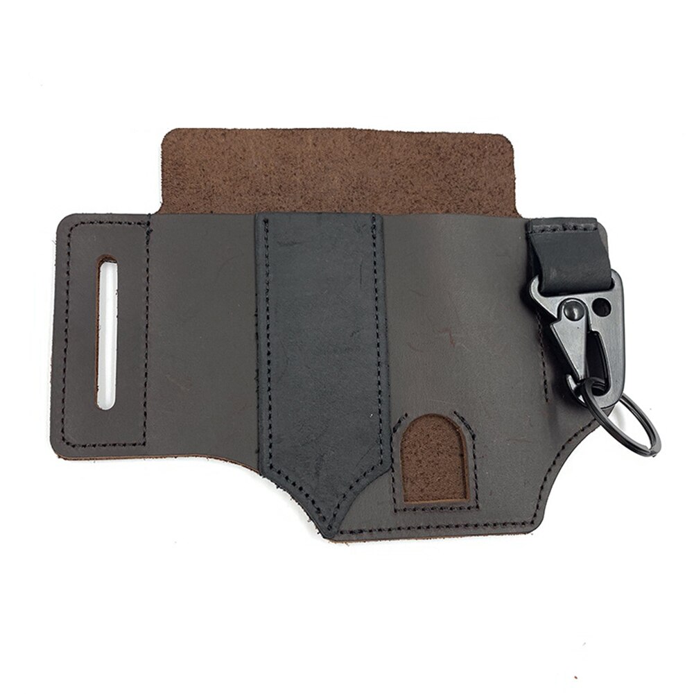 Multitool Leather Sheath Pocket Organizer Storage Belt Waist Bag for Camping SWD889: Lavender