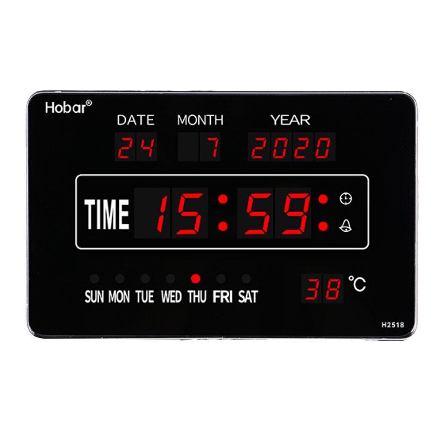 Digital Wall Clock Wall Hanging Calendar Clock Digital Large LED Screen ...