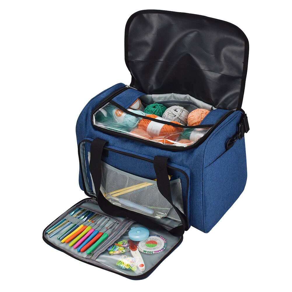 Storage Bag For Crochet Knitting Accessory Crochet Hooks Thread DIY Convenient Holder Wool Brooch Knitting Sewing Box: 03