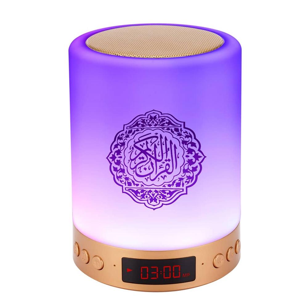 MQ522 LED touch lamp quran speaker azan clock digital speaker quran player for muslim