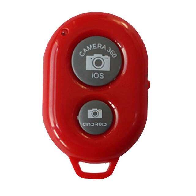 1PC pulsante telecomando Bluetooth Controller Wireless autoscatto fotocamera Stick rilascio otturatore telefono Selfie per iOS/Android: Red
