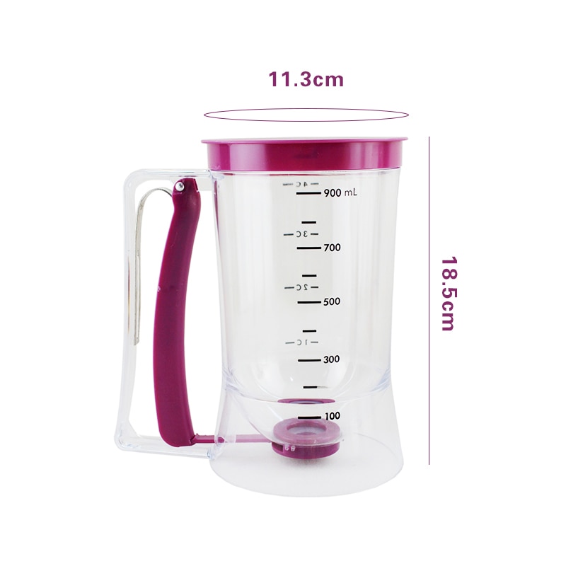 Batter Dispenser Handheld Batter Separator Stainless Steel Pancake Flour Paste Dispenser Pastry Flour Paste Funnel Kitchen Tools