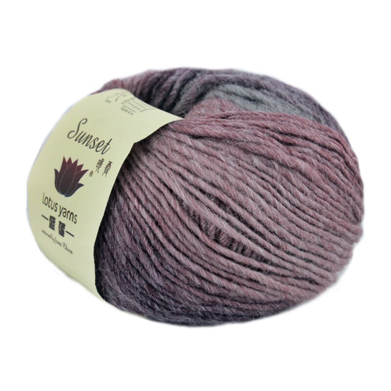 50g merino uld garn regnbue garn hanks til håndstrik og hækling: 254