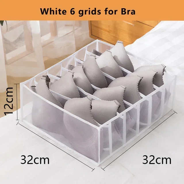 Closet Organizer Jeans Opbergdozen Ladeverdeler Dozen slipje organizer Opvouwbare ondergoed organisatoren Opslag voor kleding: Goud