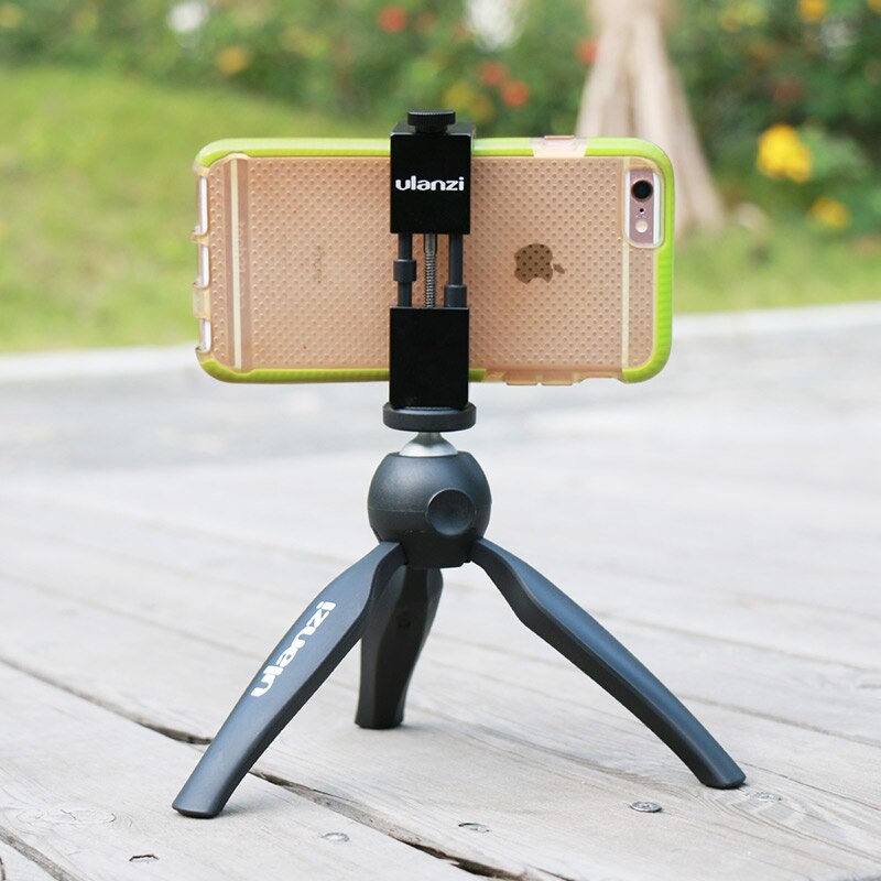Ulanz Smartphone Tripod Mount-Ulanzi IRON MAN Aluminium Metal Universal Smart Telefoon Statief Adapter Houder Clip voor iPhone 8: add tripod