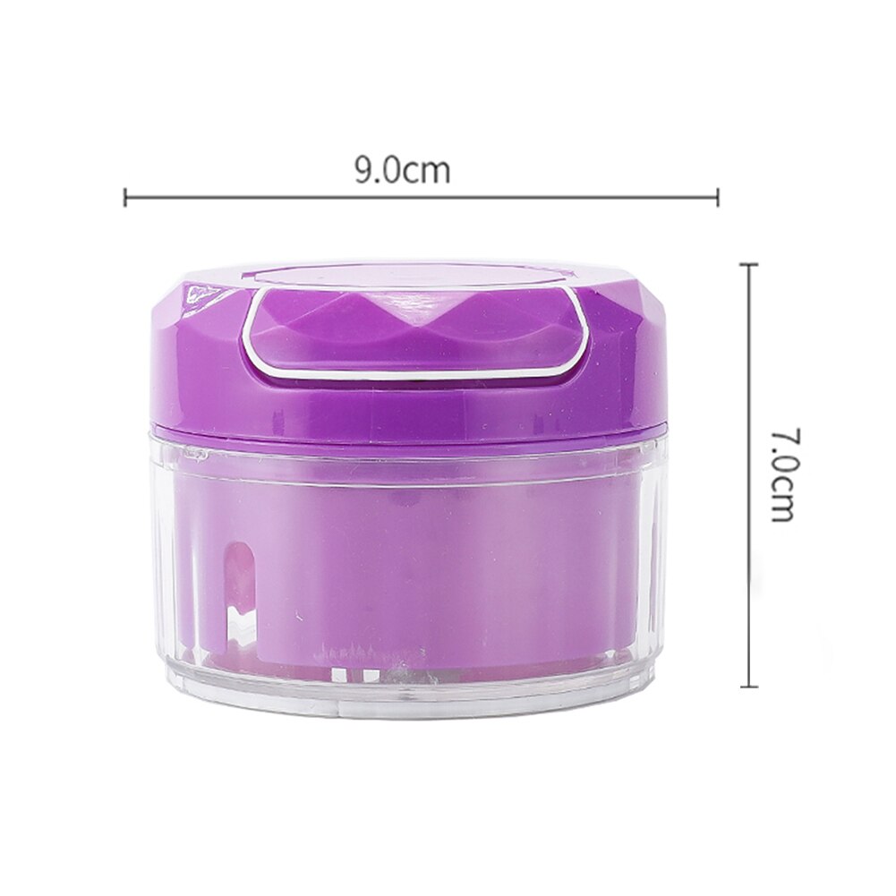 Monitoiminen mini-lihamylly käsikäyttöinen ruokasilppuri lihamylly mikseri tehosekoitin pilkkoa lihaa hedelmät vihannekset pähkinät silppurit työkalut: Violetti