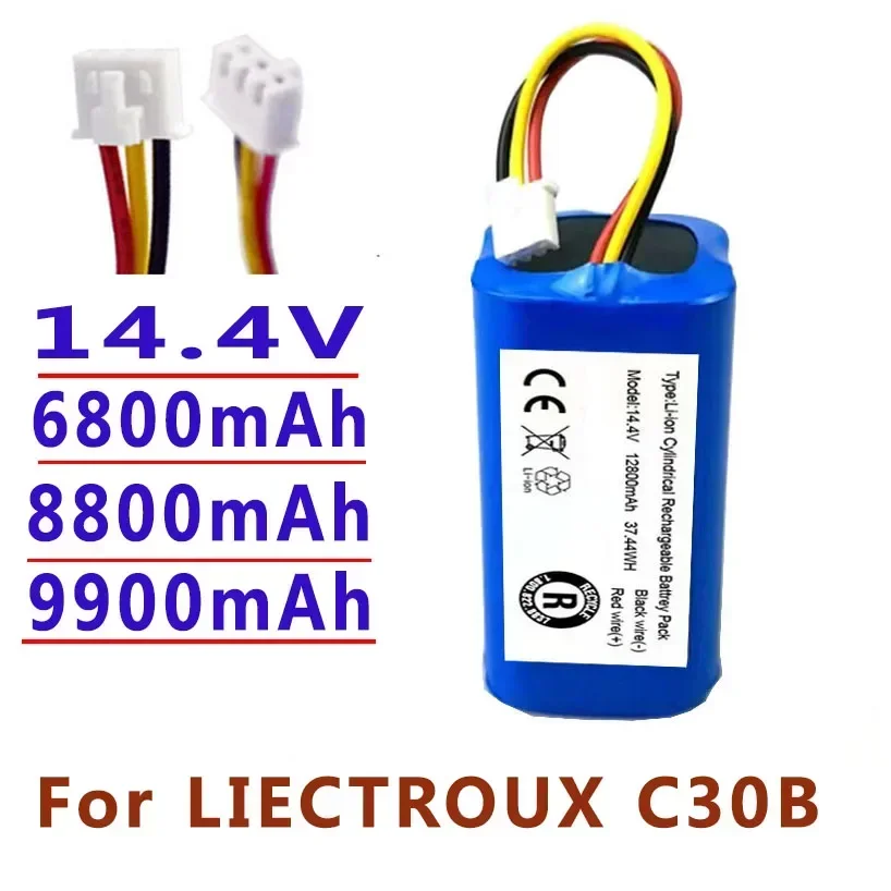 Original(For C30B)Battery for.Lirctroux.C30B.Robot.Vacuum.Cleaner.14.4V. 6800mAh,/8800mAh/9900mAh/ lithium cell,