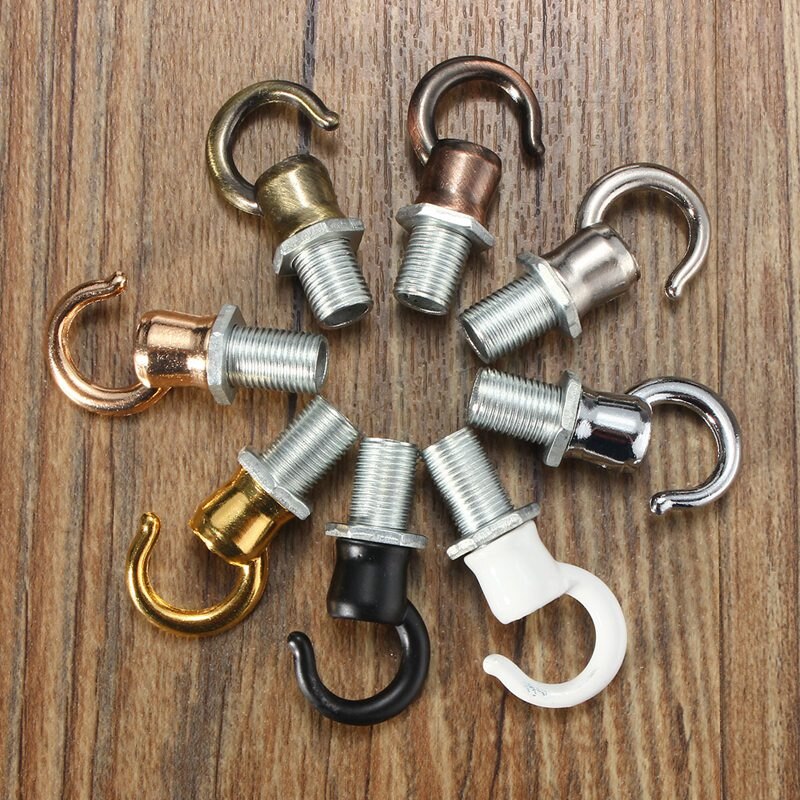 10mm -säikeinen  m10 retro -antiikki -vintage -metallikatto -ruusuvalo kattokruunu, jossa ruuviliittimet, jotka avaavat sileän tyylin