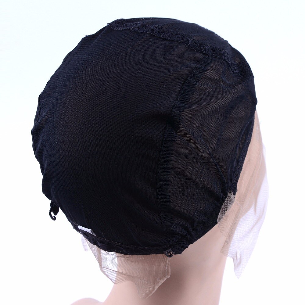 1 Pc Black Color Lace Front Wig Cap for Making Wigs with Adjustable Strap Glueless Weaving Cap Wig Caps