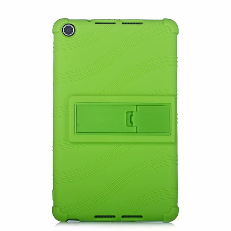 Silicone Soft Back Case for Huawei Mediapad M5 Lite 8.0 inch Tablet Holder Stand Cover For Honor 5 8.0" Honor pad 5 8" Capa+Pen: Green