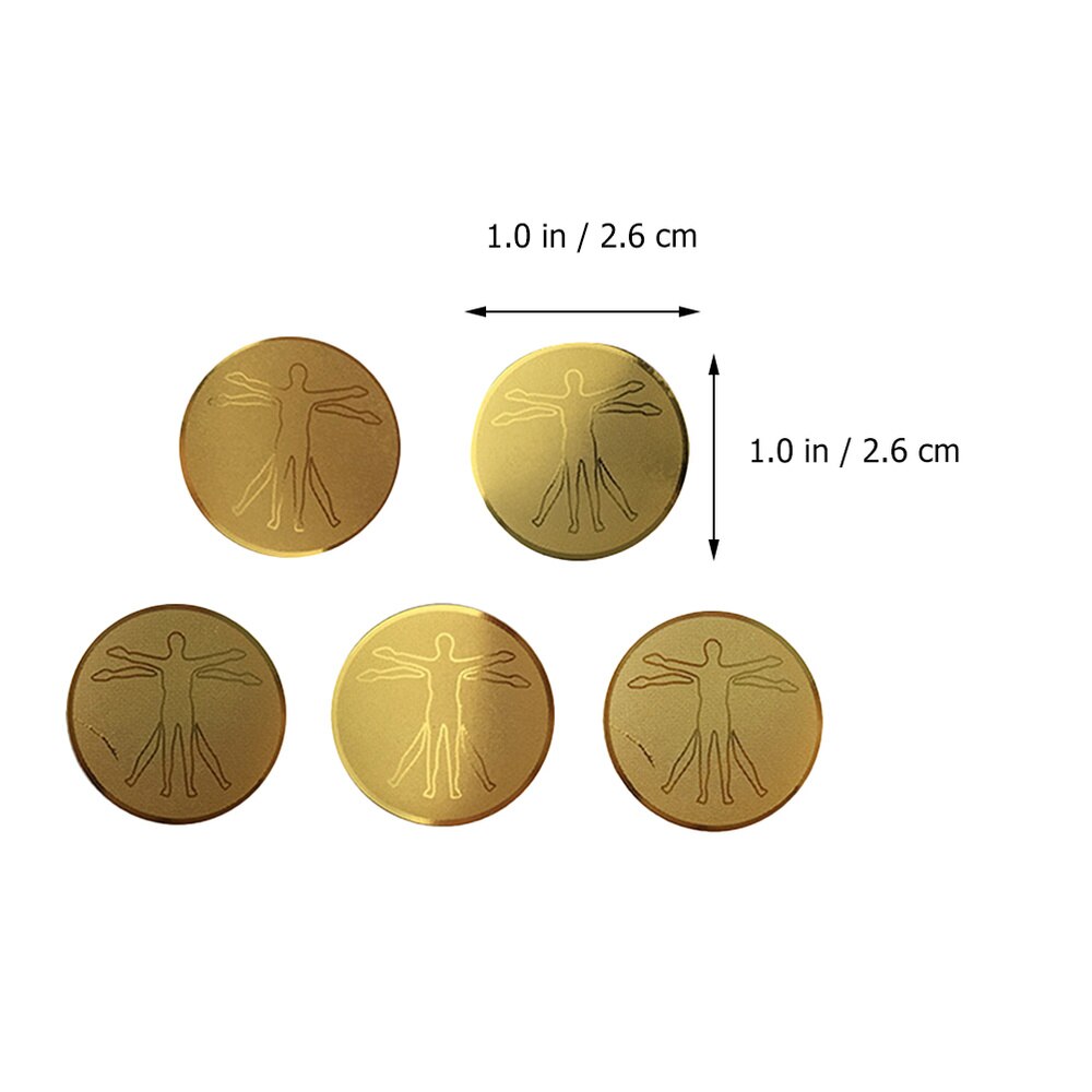 5 Pcs 1 Set EMF Protectors Phone Stickers 24K Gold Anti-radiation Blockers (Gold