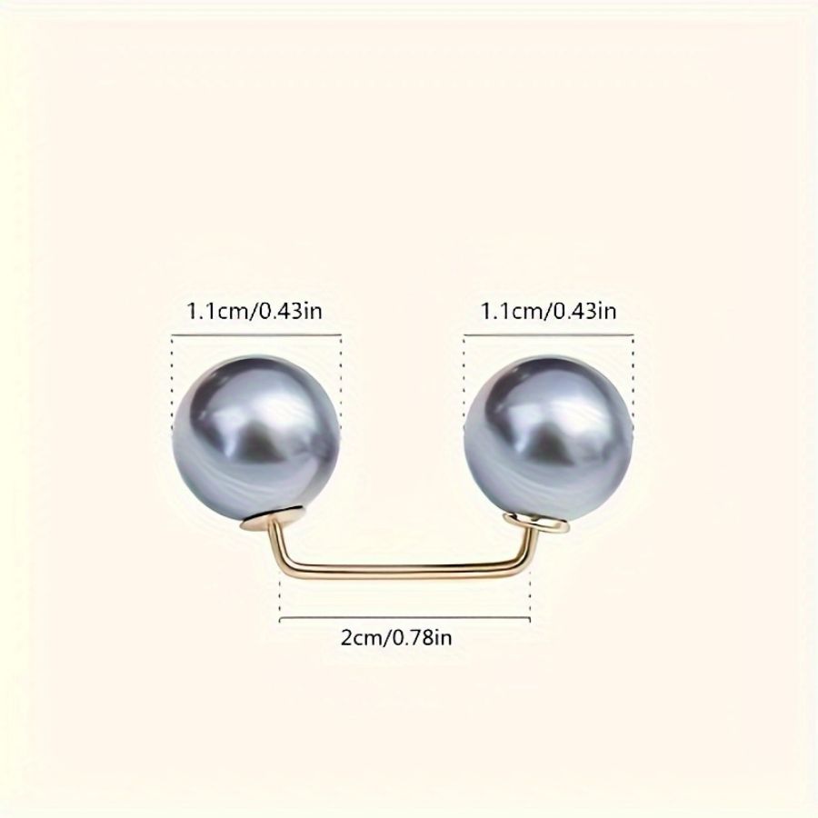 6er-einstellen modische Perlennadeln für Kleidung, Schals, sichere und verstellbare Röcke und Kleider, modische Accessoires mit Nachahmung Erbse