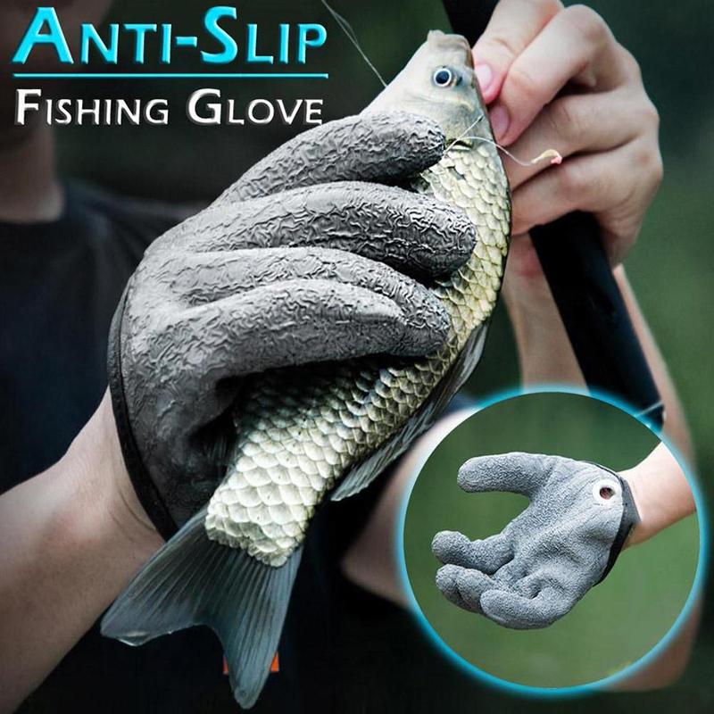 Guantes de pesca antideslizantes para hombre, guantes profesionales de liberación magnética, resistentes a los peces, cortes, guantes para atrapar al pescador, pintur I3N1, 1 Uds.