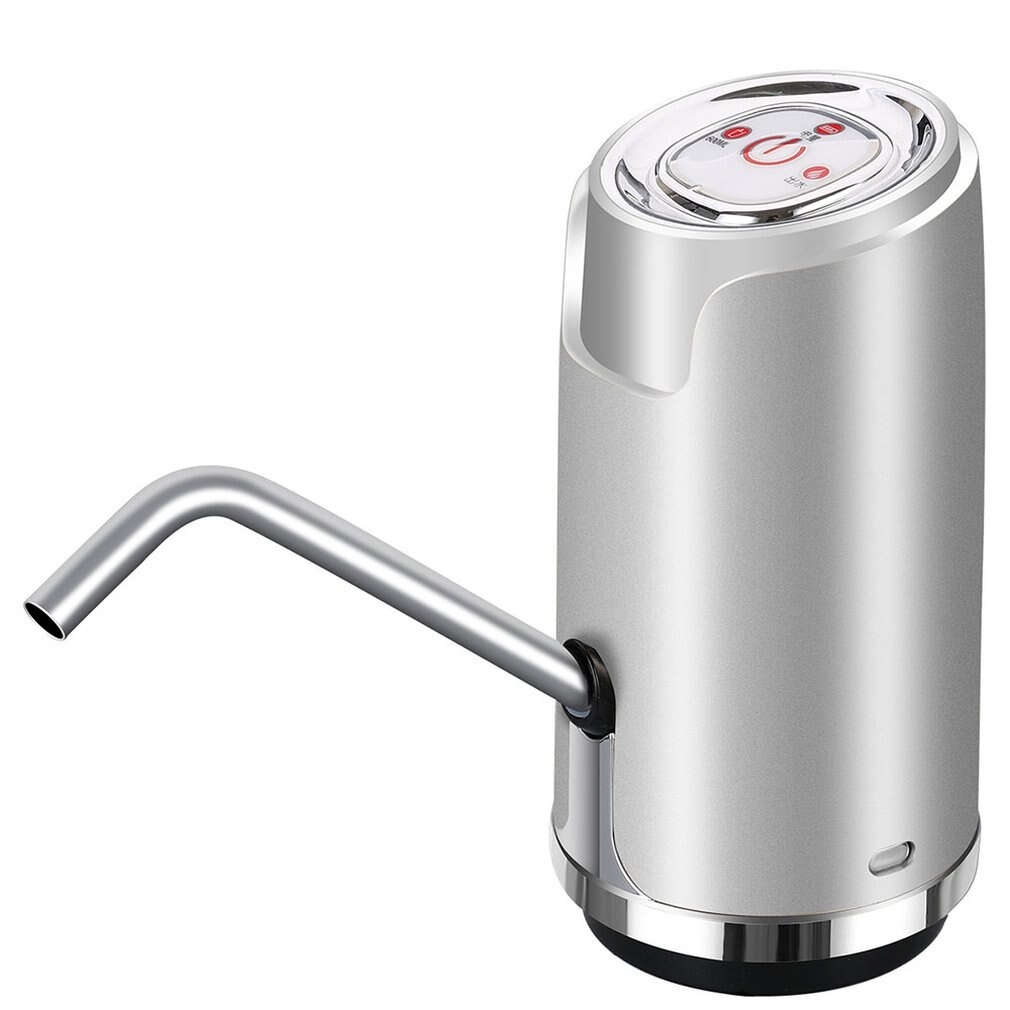 Luft elektrisk vatten dispenser pump automatisk dricksvatten flaska pump smart uppladdningsbart usb laddning vattenpump: Ljusgrå