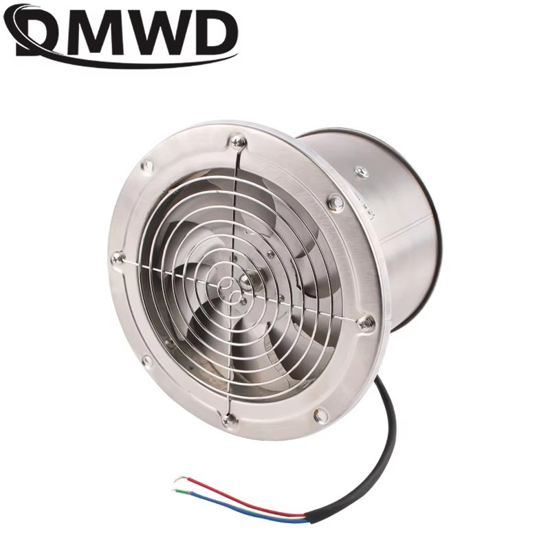 4/6 inch afzuigventilator roestvrij staal booster 6 ''toilet keuken hangende muur raam kanaalventilator luchtventilator afzuigventilator 45W