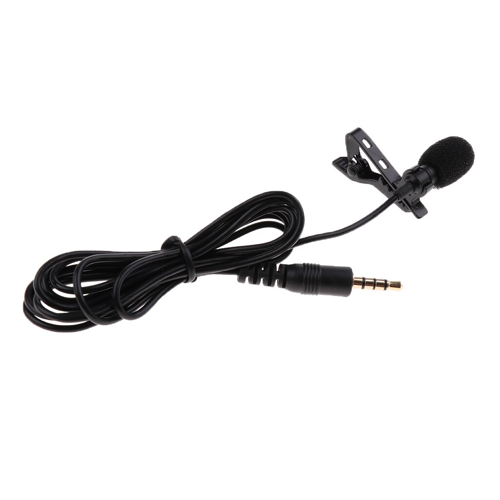 Durable High Sensitive 3.5mm Plug Tie Lapel Lavalier Clip-on Microphone Set