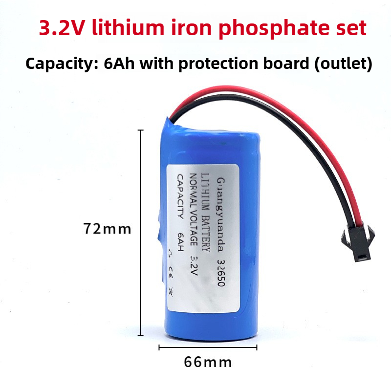 Akumulator LiFePO4 32650 3,2V Litowo-żelazowo-fosforanowy robić lampa solarnych, reflektorów ulicznych, z panelem zabezpieczającym.: zielony