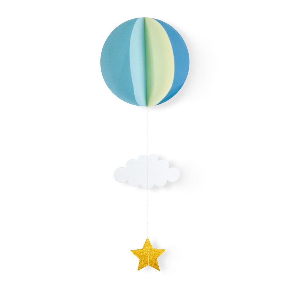 1pc Kindergarten Window Hanging 3D Paper Air Balloon Cloud Ornaments for Wedding Baby Shower Birthday Party Decorations: 7