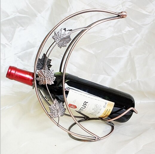 Metal Wine Holders Moon Shape Wine Bottle Rack