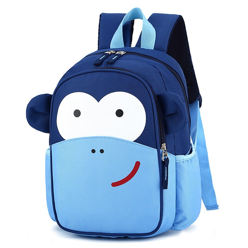 Kinderschoolrugzakken cartoon dinosaurus rugzak kinderen schouderrugzakken tas mochilas infantil: M-blauw