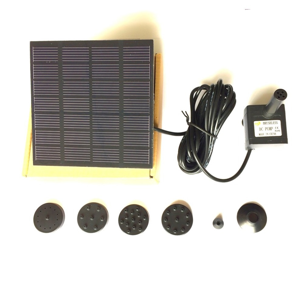 1.2W Solar Panel Power Water Pump Kit for Pool Garden Pond Birdbath Fountain Submersible Watering Pump with Floating Ring ICOCO