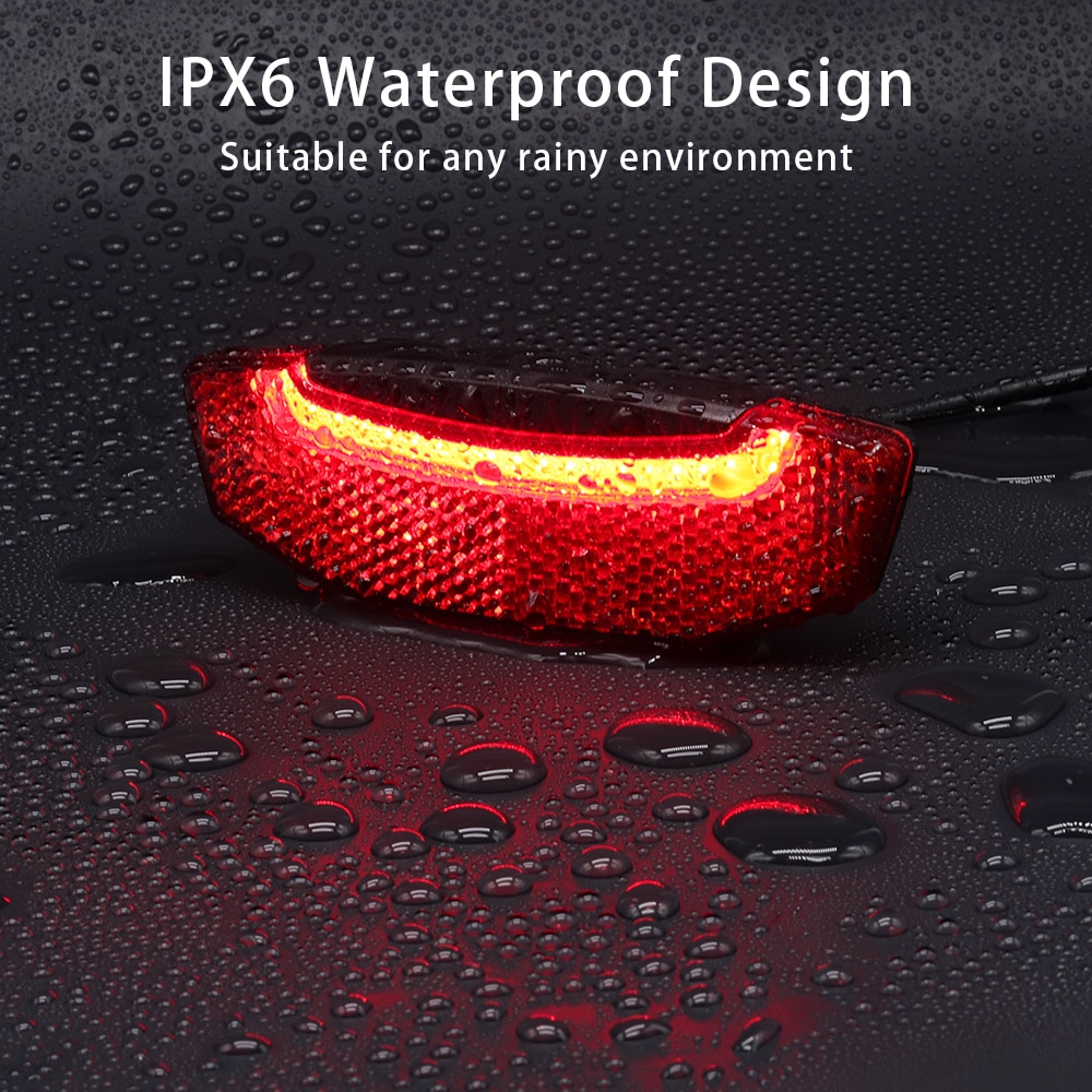 E-bike COB LED Rear Light 12V 24V 36V 48V Electric Bicycle Tail Light E-scooter Night Safety Warning Rear Lamp Red Rack Light