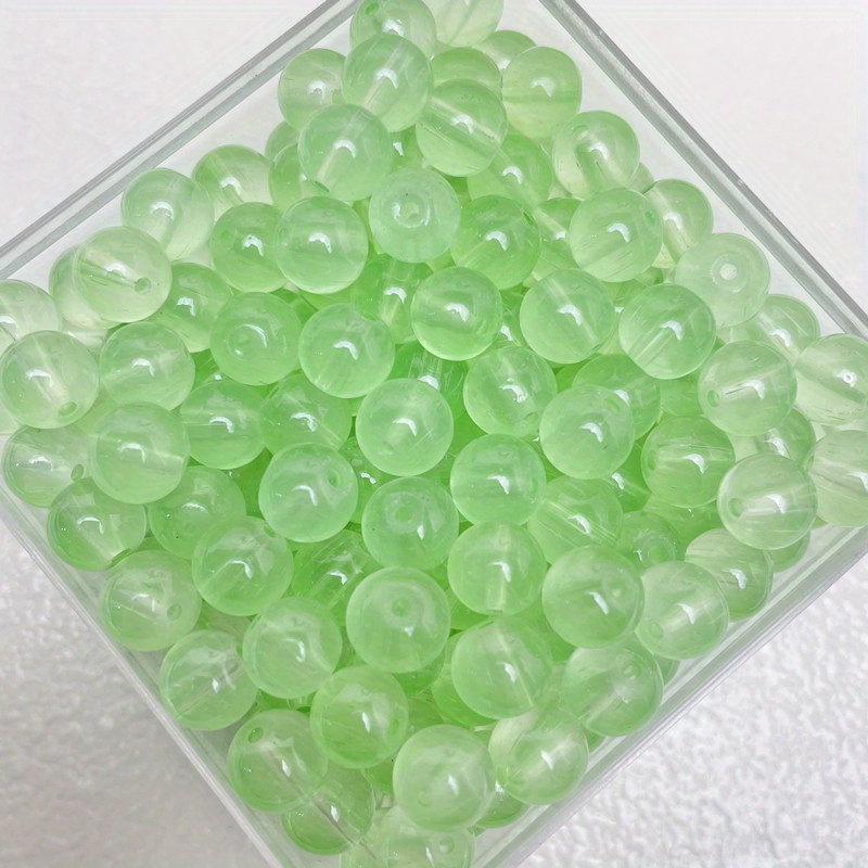 50pcs/8mm Solid Color Glass Beads, Beading & Jewelry Making Essentials Colorful, , Trendy DIY Craft Supplies for Handmade: black