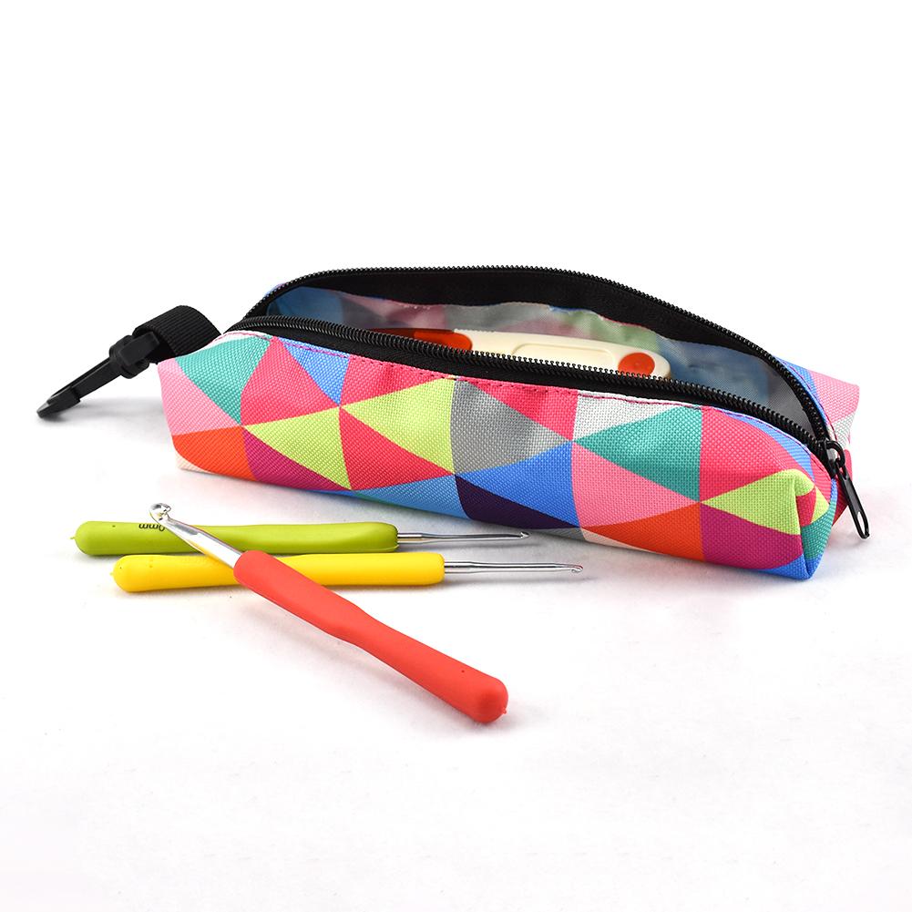 Woolen Yarn Storage Bag Round Knitted Wool Bags Oxford Cloth Leaf Print DIY Knitting Sewing Kit Sewing Tools Accessories: 4