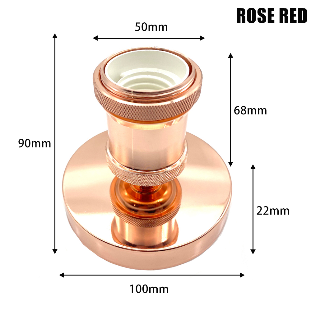 Sphoon-Base de lámpara antigua DIY, casquillo de tornillo E27, portalámparas decorativo de aluminio, lámpara de techo interior montada en superficie de Metal Vintage: Rojo