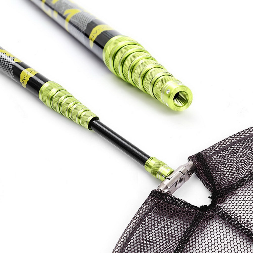 Fishing Net Fish Landing Net Foldable Collapsible Telescopic Pole Handle Durable Mesh PUZ777