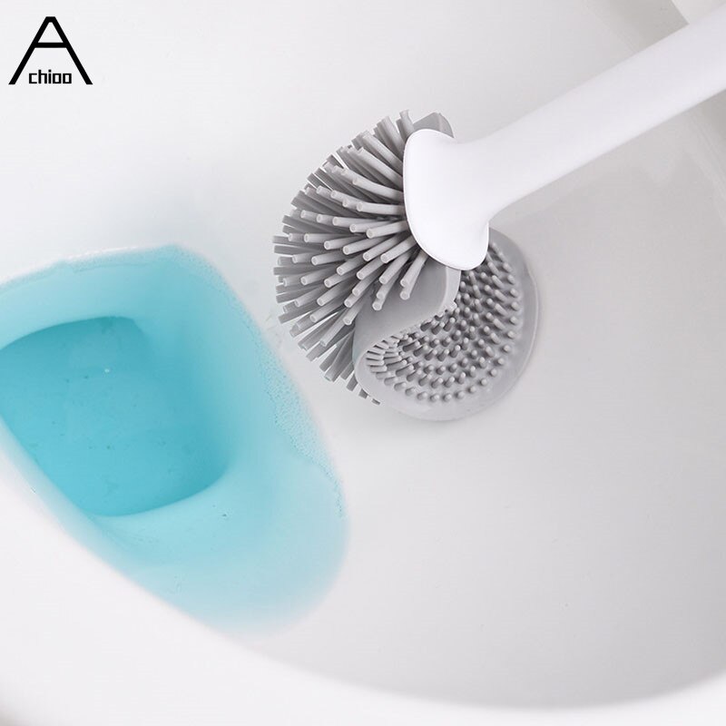 Wc Borstel Afneembare Badkamer Sets Lange Handvat Siliconen Borstel Met Houder Cleaning Kit Wandcloset Badkamer Accessoires