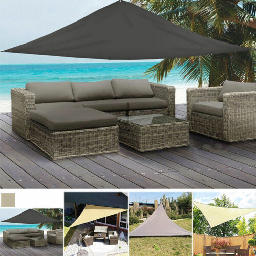 Waterproof Sun Shelter large Triangle Sunshade Protection Outdoor Canopy Garden Patio Pool Shade Sail Awning Camping Shade Cloth: Gray 2x2x2m