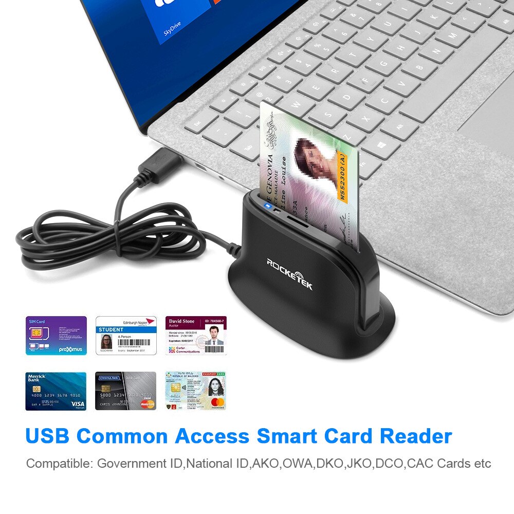 USB Smart Id Card Integrated Circuit Sim Card Reader For Bank Card ATM IC/ID CAC TF Cardreaders ISO 7816 for Windows Linux OS