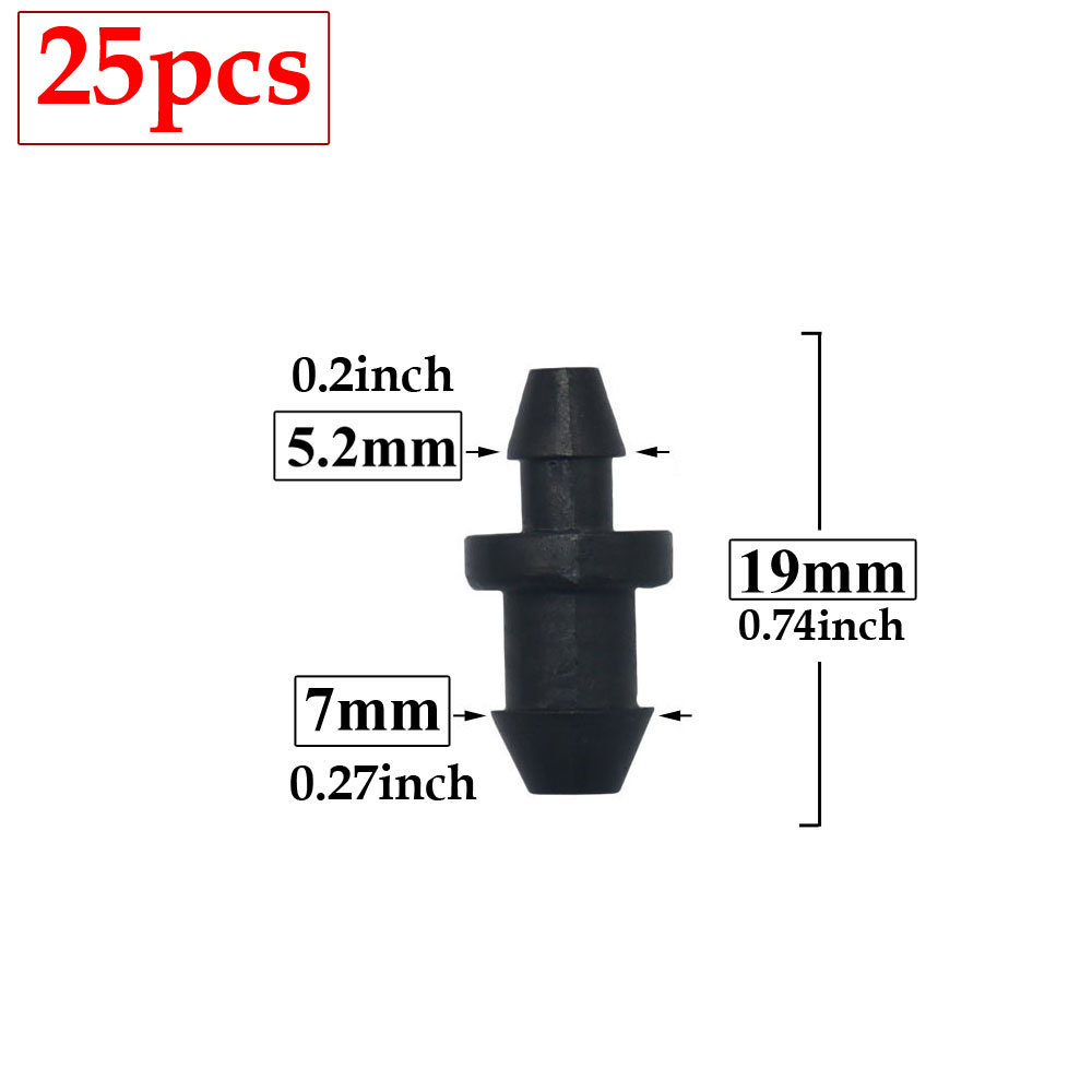 25 stücke 3/5 4/7 Schlauchtülle Anschluss 1/4'' & 1/8'' Schlauch Schlauch Wasser Splitter gemeinsam Abschläge Kreuz Eng stecker Tropf bewässerung System: dunkel Grau