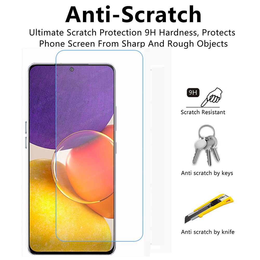 3 PCS/Lot for Samsung Galaxy quantum 2 Protective Glass for Samsung Xcover 5 A52 A72 A32 A22 A12 A02 A02s Screen Protector Film