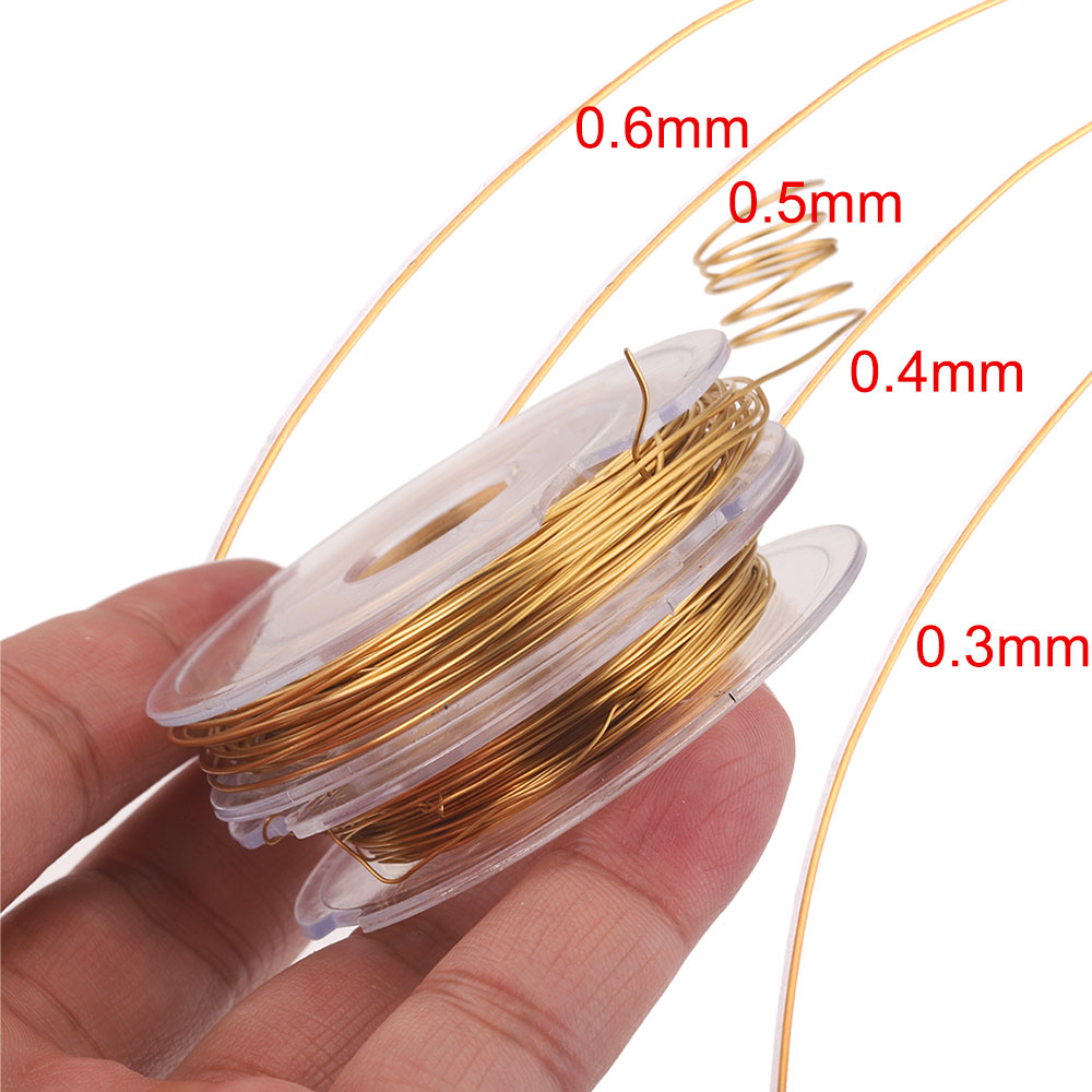 10m/rollo de alambre de cuerda de acero inoxidable, cuerda chapada en Pvd dorada, hilo de pesca para pulsera DIY, collares, pendientes, fabricación de joyas