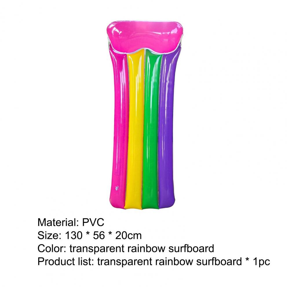 Opblaasbaar Zwembad Lounger Transparante Herbruikbare Pvc Creatieve Multicolor Wasbare Pool Float Voor Zomer Partijen